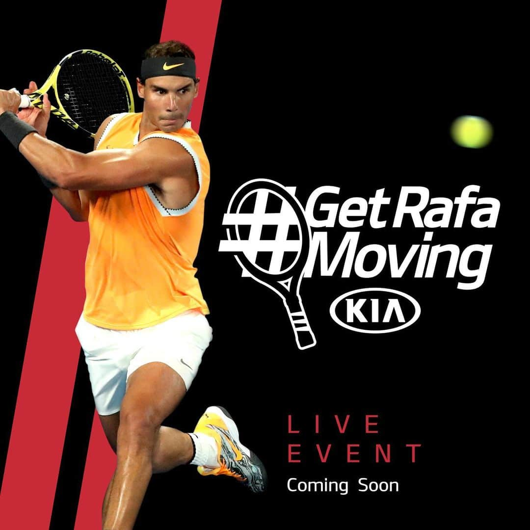 ラファエル・ナダルさんのインスタグラム写真 - (ラファエル・ナダルInstagram)「Tennis is coming back, so to help me get ready we’ll be hosting an interactive live event, #GetRafaMoving on 24/07. Don’t miss it.」7月16日 22時08分 - rafaelnadal