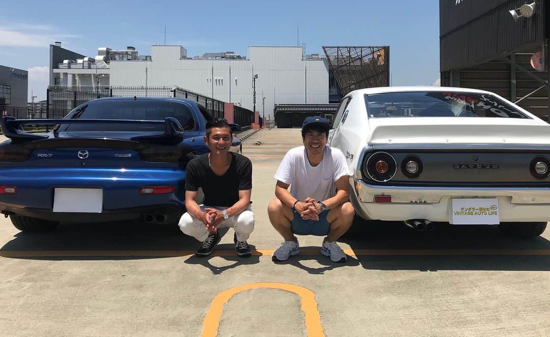 浜本広晃さんのインスタグラム写真 - (浜本広晃Instagram)「哲夫のRX-7と😆  YouTube.com/c/VINTAGECARLIFE  #ケンメリ #スカイライン　#RX-7 #skyline  #DATSUN #mazda」7月16日 23時45分 - hammer0215