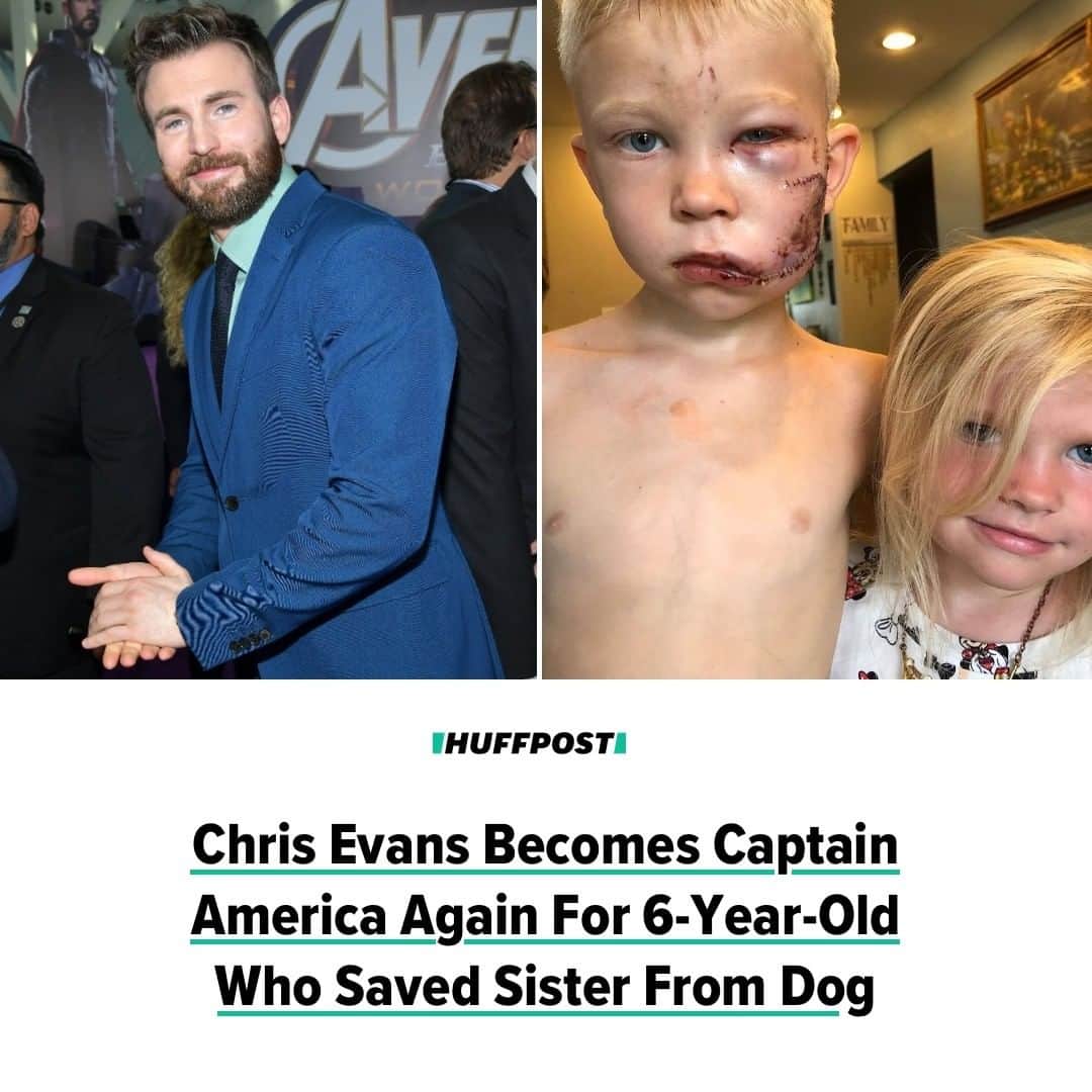 Huffington Postさんのインスタグラム写真 - (Huffington PostInstagram)「Chris Evans’ Captain America is coming out of retirement.⁠ ⁠ Though “Avengers: Endgame” seemed like the last time we’d see Evans as the character, the actor adopted the persona again to recognize a real-life hero: 6-year-old Bridger Walker.⁠ ⁠ On July 9, Bridger put himself between a charging dog and his 4-year-old sister, suffering several injuries to his face and head, his aunt Nicole Walker explained in now-viral Instagram posts. He apparently said later, “If someone had to die, I thought it should be me.” Bridger’s surgery lasted around two hours, and he got more than 90 stitches, according to his family.⁠ ⁠ His aunt shared the story hoping to get Bridger some encouragement from his favorite big screen superheroes, and the Avengers assembled. Since that time, the family said they’ve heard from Hugh Jackman, Anne Hathaway, Zachary Levi, Mark Ruffalo, Tom Holland, the Russo brothers and Robbie Amell.⁠ ⁠ And on Wednesday, it was Evans’ turn.⁠ ⁠ The actor apparently learned of Bridger’s story from Comicbook.com’s Brandon Davis, and then sent a video message to Bridger, who fittingly watched in a Captain America suit.⁠ ⁠ “Hey, Bridger. Captain America here. How you doin’, buddy? So I read your story. I saw what you did, and I’m sure you’ve heard a lot of this over the last couple days, but let me be the next one to tell you: Pal, you’re a hero,” Evans said. “What you did was so brave, so selfless. Your sister is so lucky to have you as a big brother. Your parents must be so proud of you.”⁠ ⁠ Evans continued, saying he’s sending Bridger an authentic Captain America shield and that even though recovery is tough, there’s nothing that can slow him down. See the video at our link in bio.⁠ ⁠ Marvel, you may have just found your next Captain America. // 📝 @gumgumerson // 📷 Getty Images/@nicolenoelwalker」7月17日 0時05分 - huffpost