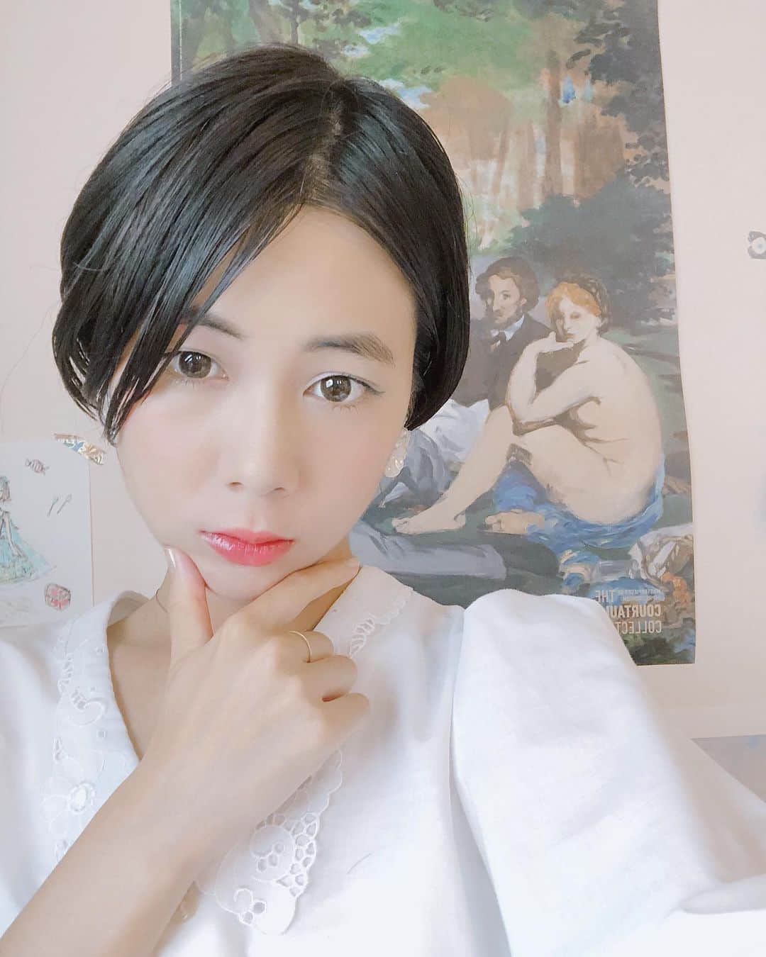 木村仁美のインスタグラム：「❁〜❁〜❁〜❁  🤔  リップの色はアプリコット + ○ °」