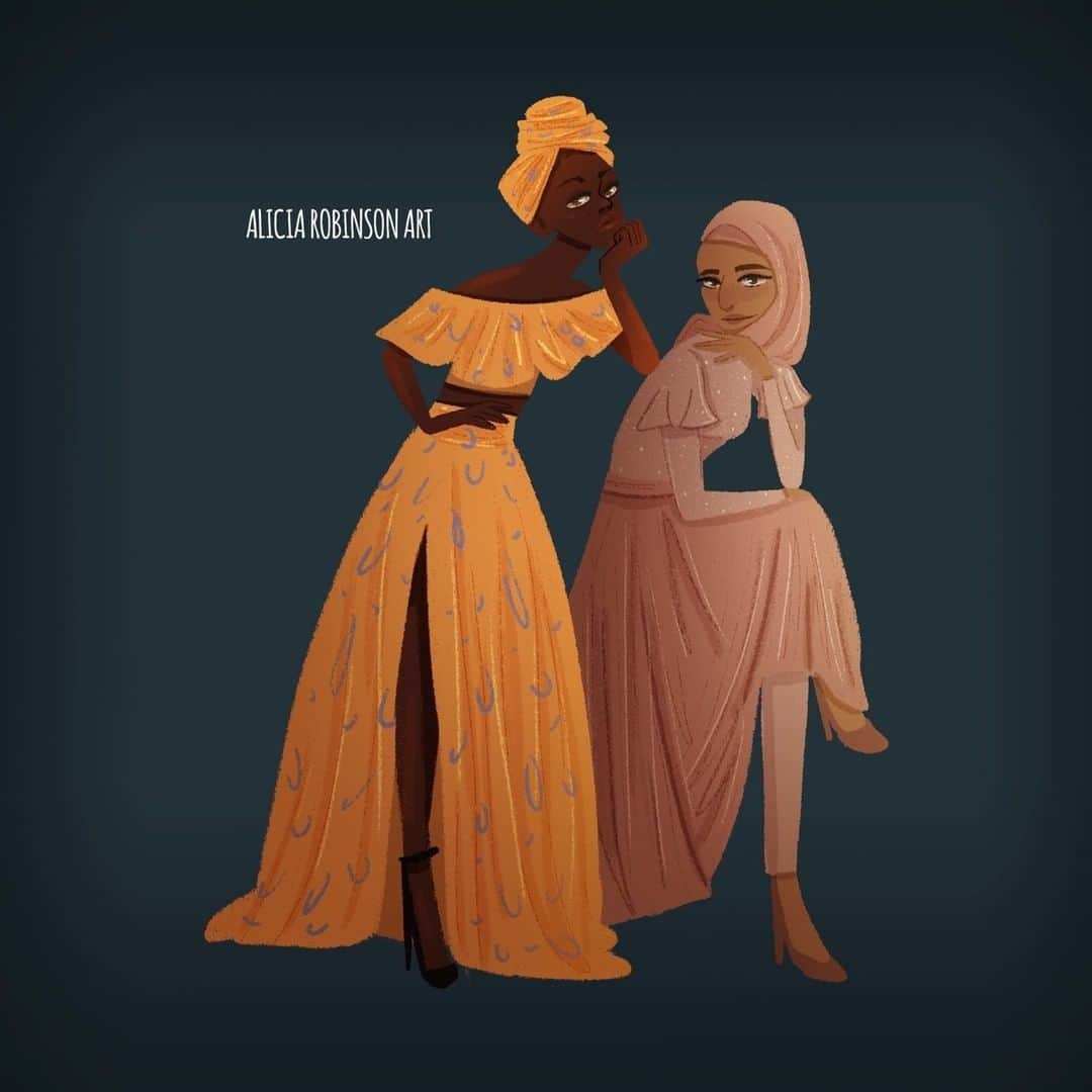 Tumblrさんのインスタグラム写真 - (TumblrInstagram)「Friendship goals 👠 — aliciarobinsonart.tumblr.com⁠ #tumblrstaffpicks: @aliciarobinsonart⁠ #digitalart #hijabfashion #blackartists」7月17日 0時35分 - tumblr