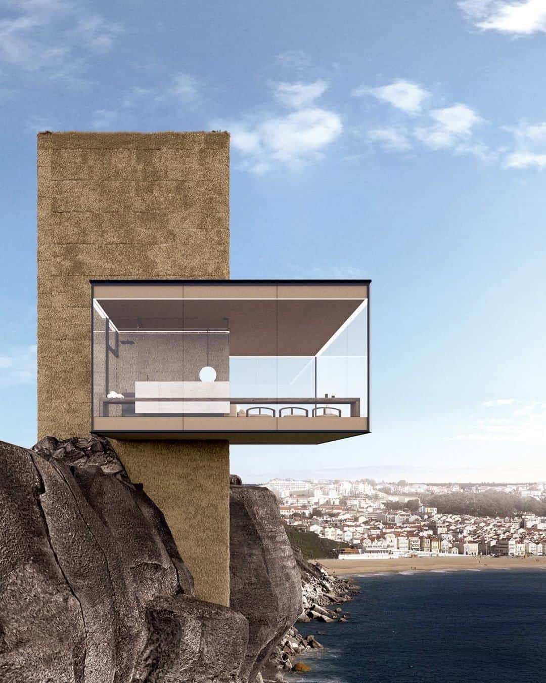 Architecture - Housesさんのインスタグラム写真 - (Architecture - HousesInstagram)「⁣ 𝗔𝗶𝗿 𝗵𝗼𝘂𝘀𝗲 ☁.⁣ A 270-degree transparent cabin nestled into a rock at the edge of the world 🌍. What do you think?⁣ Tag an #architect lover 💙⁣⁣⁣⁣⁣⁣ ___⁣⁣⁣ 📐 by Kyiv-based architecture & @yakusha.design⁣ 📍#Portugal⁣ #archidesignhome⁣⁣⁣⁣⁣ ___ ⁣⁣⁣ ⁣⁣⁣ #design #architecture #architect #arquitectura #luxury #architettura #interiordesign #archilovers #home #house ‎#amazing  #architecturephotography」7月17日 0時52分 - _archidesignhome_