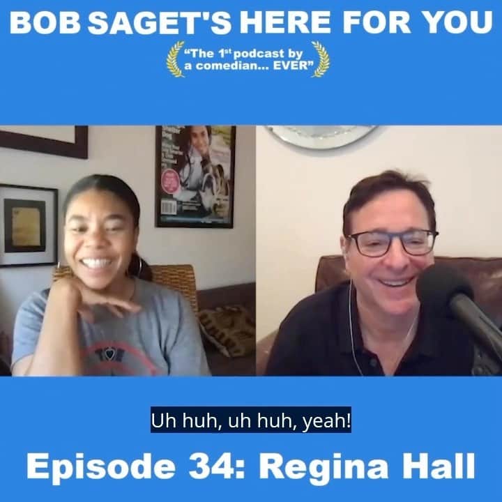 ボブ・サゲットのインスタグラム：「‪TODAY’S New Podcast Episode #34 is up NOW with the One & Only @morereginahall — In an episode titled, “Regina Hall and Bob Chat About the Importance of Compassion” - FOLLOW & Listen @spotifypodcasts @spotify at—> ‬ ‪https://spoti.fi/32lD6uV ‬ Regina is so smart, so sweet, and so lovely. So wonderful having this conversation with her.  Hear it everywhere in the world at: @spotifyuk @spotifycanada @spotifyaunz @spotifyspain @spotifydanmark @spotifysa @spotifynorge @spotifymx @spotifypoland @spotifyde @spotifyasia @spotifynl @spotifyfrance @spotifyjp @spotifyksa @spotifyarabia @spotifyitaly @spotifylatam @studio71us @studio71uk @studio71official @studio71it @studio71fr #podcast #comedypodcasts」