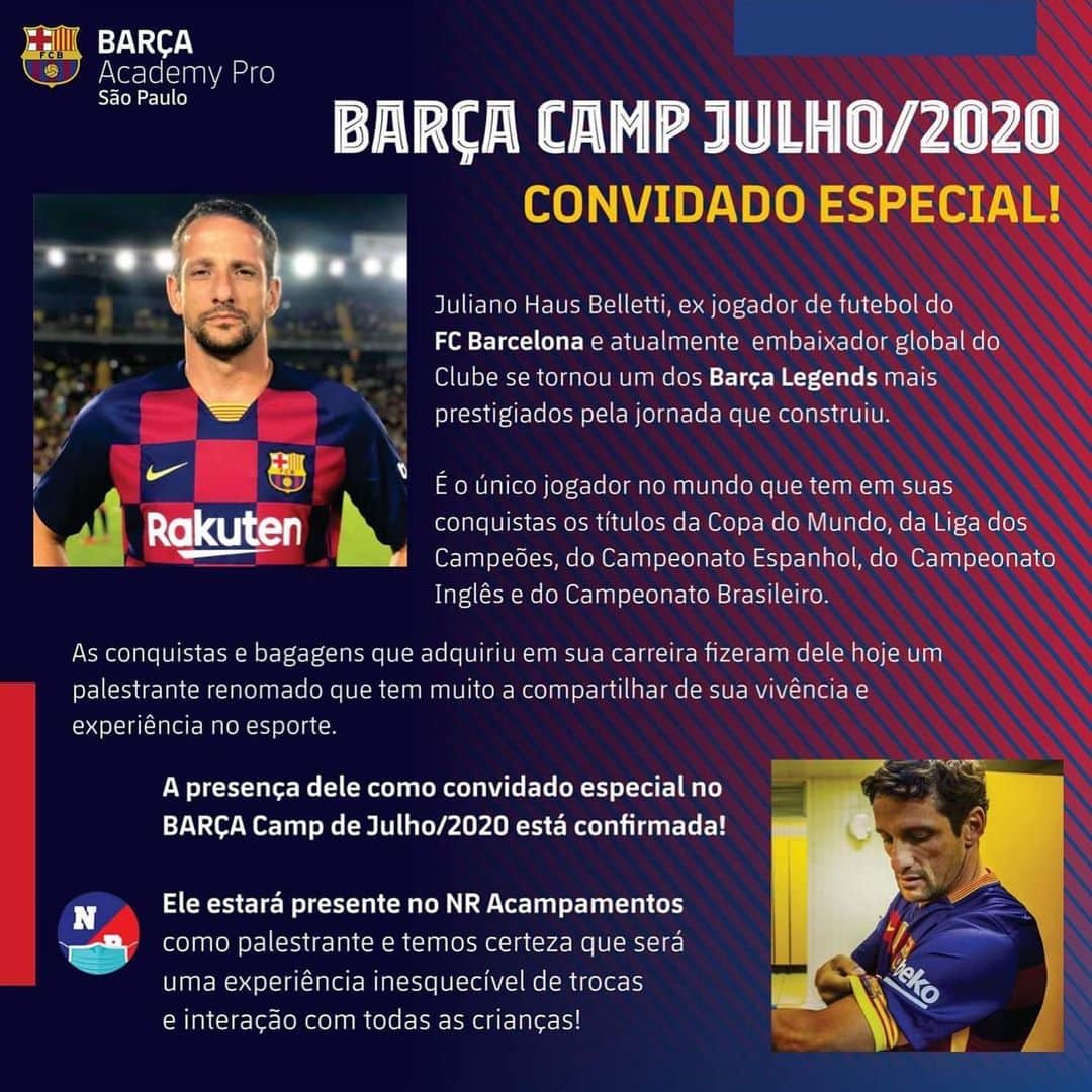 ジュリアーノ・ベレッチさんのインスタグラム写真 - (ジュリアーノ・ベレッチInstagram)「@barcaacademyprosp retomando suas atividades dentro dos mais rígidos protocolos de saúde. ✅ Segurança em primeiro lugar. Camp no @nroficial , um dos locais mais incríveis do nosso país.  #belletti #embaixador #barça」7月17日 1時06分 - julianobelletti