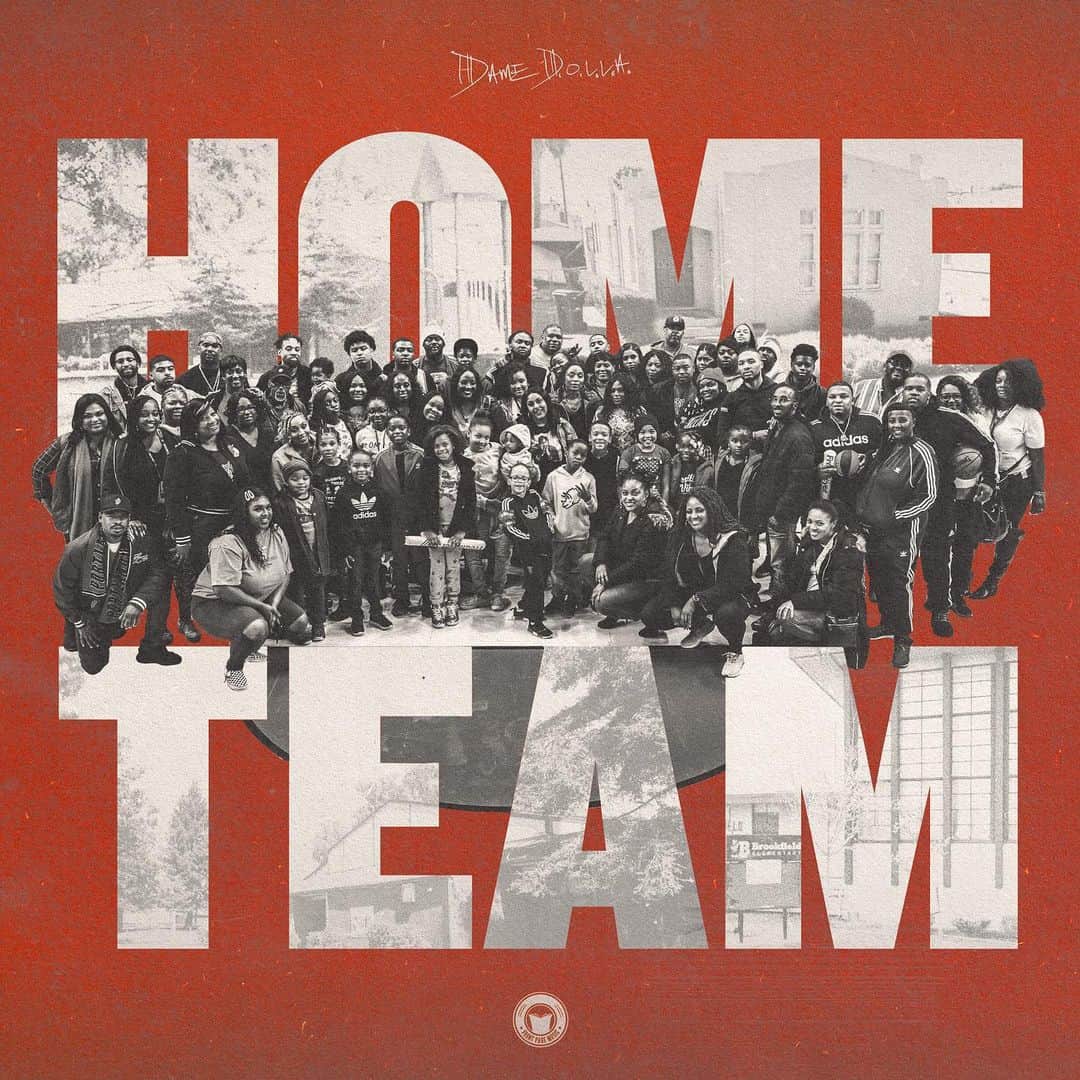 デイミアン・リラードのインスタグラム：「My new single “Home Team” featuring @TheHomieDreebo drops tonight at 9pm PT/12am ET on all major platforms. All about family, friends and loyalty. Tap in! Produced by @NonstopDaHitman. Co-produced by @kingveyis. #FrontPageMusic #DameDOLLA #HomeTeam」