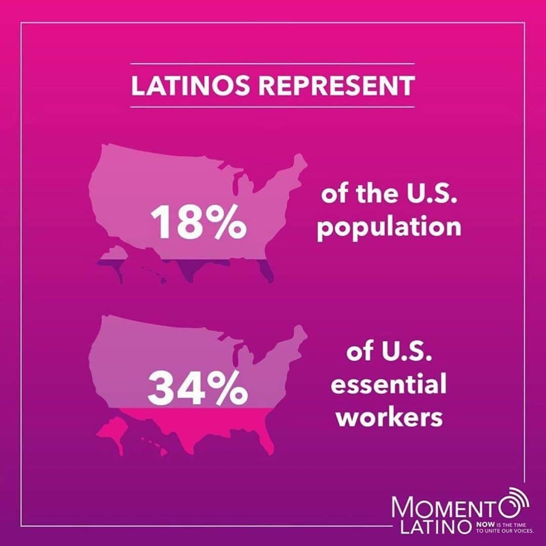 コンスタンス・マリーさんのインスタグラム写真 - (コンスタンス・マリーInstagram)「#TRUTH  💪🏽🇺🇸💪🏽🇺🇸💪🏽🇺🇸  Latinx workers ARE ESSENTIAL!! #ThankYou #ThankfulThursday  #Repost @evalongoria  Share this to educate la gente & spread the word: We are essential. 📢💪🏾 From healthcare providers on the front lines to farmworkers who keep our food supply chain intact, our Latino community has kept our nation running through this pandemic. 🇺🇸 @momento_latino #ThankYouEssentialWorkers #MomentoLatino #COVID19」7月17日 1時31分 - goconstance