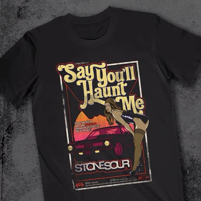 Stone Sourのインスタグラム：「Say you'll haunt me. You've got 72 hours to get your hands on our new throwback tee, available for pre-order now at store.stonesour.com (link in story)」