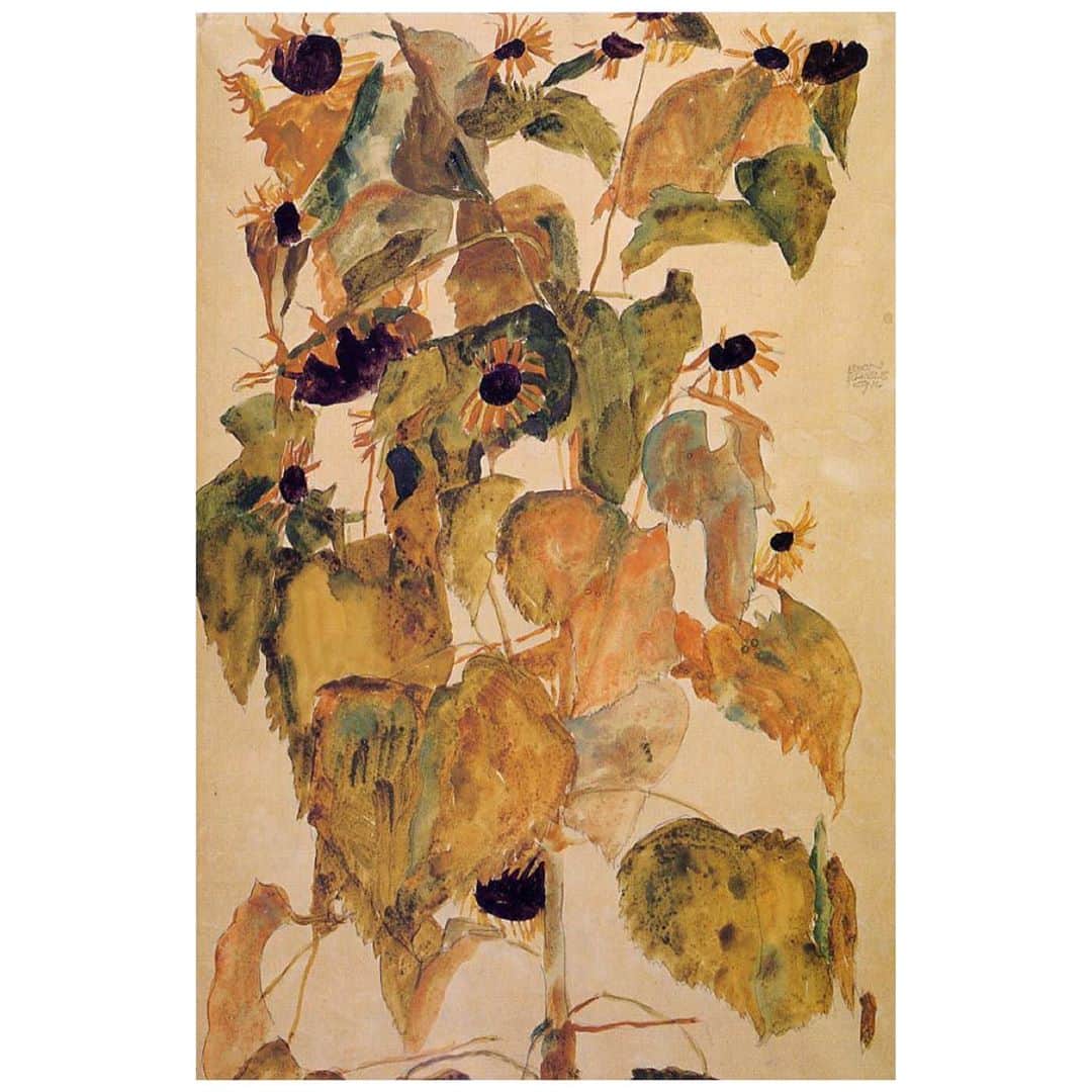 THE ROWさんのインスタグラム写真 - (THE ROWInstagram)「Egon Schiele; 'Sunflowers', 1911」7月17日 4時06分 - therow
