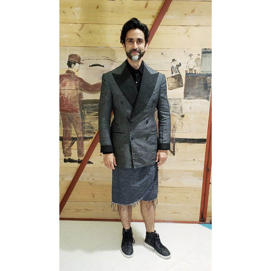 信國太志のインスタグラム：「For Mr. Porter Classic Leo Yoshida. Porter Ckassic's original linen #wbreasted #bespoke jacket.」