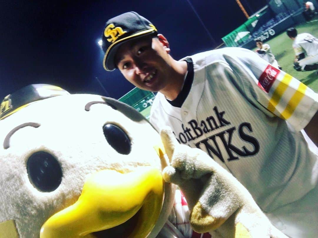 樋越優一のインスタグラム：「ひな丸誕生日おめでとう‼️ 写真はもう4年前‼️まだ選手の頃写真です‼️  #ひな丸 #7月17日 #タマスタ筑後」