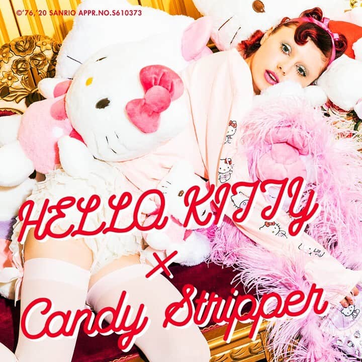板橋よしえのインスタグラム：「. 🎀Candy Stripper×HELLO KITTY🎀﻿ 先行予約会でも大好評だった﻿ Candy Stripper×HELLO KITTYコラボアイテムが 本日いよいよ発売します💕  □ SHOP(原宿店・渋谷店・名古屋店) □ CANDY STORE □ ZOZOTOWN  アイテムによってはすでにSOLO OUTしてしまったカラーもありますので、気になってくださっていた方はお早めに･･･😌✨  #candystripper #hellokitty #SANRIO」