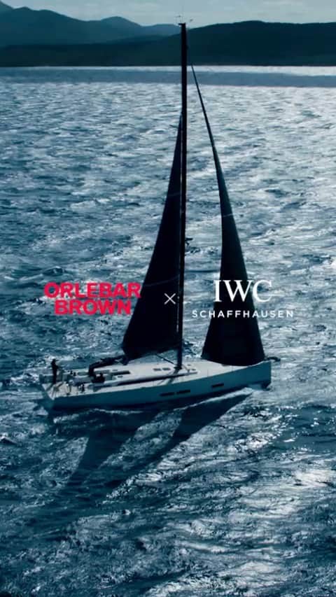 オールバーブラウンのインスタグラム：「To mark our @iwcwatches collaboration, we have an additional surprise: Meet the Portugieser Yacht Club Chronograph Edition “Orlebar Brown” watch. This stainless steel creation features a sleek marine-blue dial & co-branded side-fastener deployment strap. It’s also water-resistant — ideal for your next ocean adventure.  Available to buy exclusively via IWC stores & IWC website. #OBsAroundTheWorld #OrlebarBrown #IWCxOB #IWCWatches」