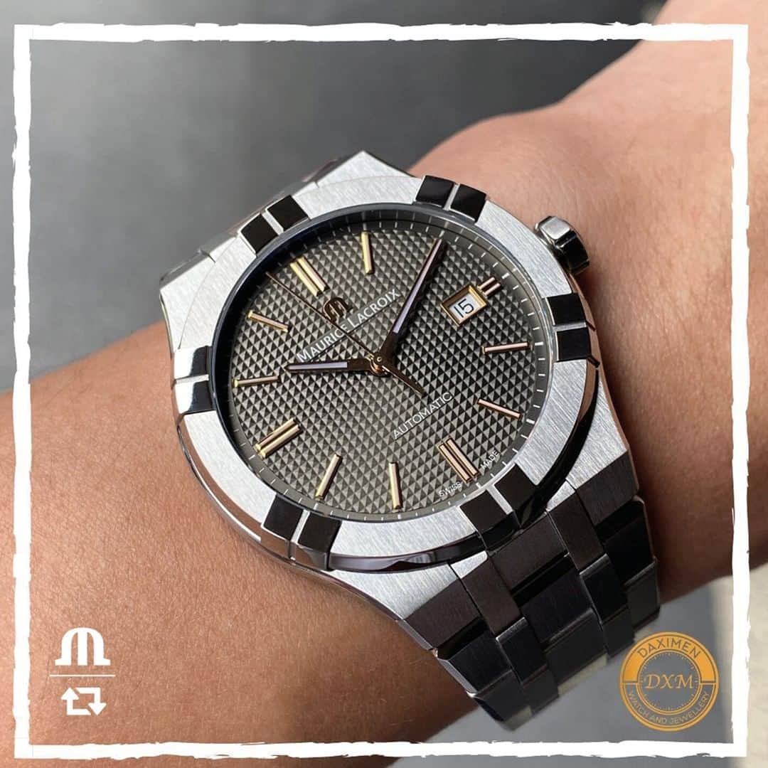 モーリスラクロアさんのインスタグラム写真 - (モーリスラクロアInstagram)「A fresh frame to highlight the shiny colors of the #AIKON Automatic 42mm. #Regram #BeYourAikon #YourTimeIsNow  Thanks @dxmwatch for sharing!  #MauriceLacroix #Watch #Reloj #LuxuryWatch #Swisswatch #HauteHorlogerie #Swisswatchmaking #Watchmaking #Wotd #Watchesofinstagram #Watchfam #Watchlife #Swissmade #Whatsonmywrist #Watchoftheday #Watchaddict #Dailywatches #instawatchdaily #instawatches #Wiwt #Womw」7月18日 0時00分 - mauricelacroix
