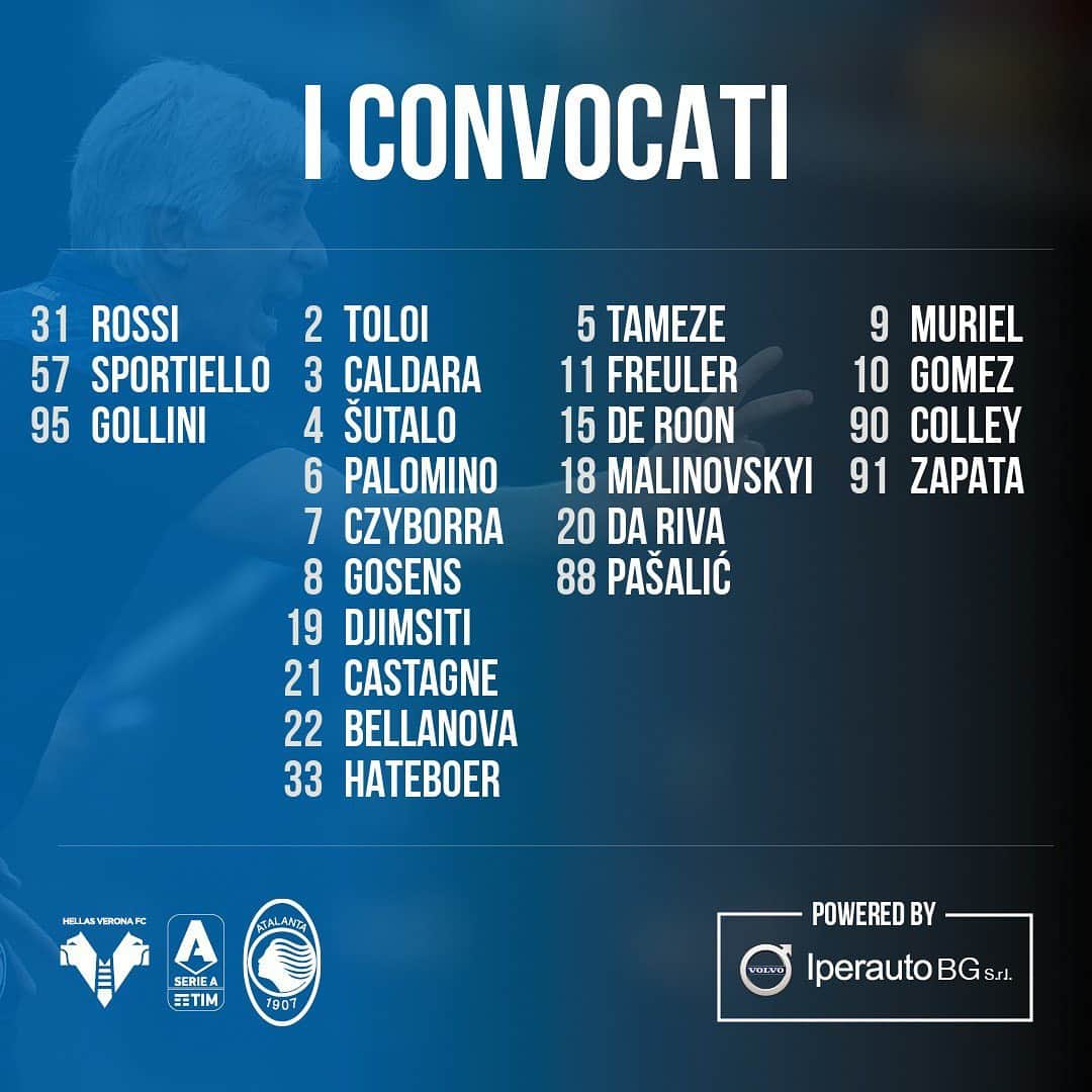 アタランタBCさんのインスタグラム写真 - (アタランタBCInstagram)「Questi i nerazzurri per #VeronaAtalanta! 👊 Our travelling squad for Hellas! 🏃‍♂️ ⠀ #GoAtalantaGo ⚫️🔵 #Atalanta #BergAMO #ForzaAtalanta #SerieATIM」7月18日 0時49分 - atalantabc