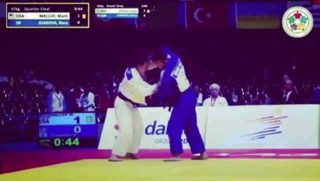 マルティ・マロイのインスタグラム：「#FlashbackSeoi *A bit shallow with the elbow➡️armpit but #Protip ➡️ Use your hips & bend at the waist to get em over. 👊💪 #Judo #CubaGrandPrix」