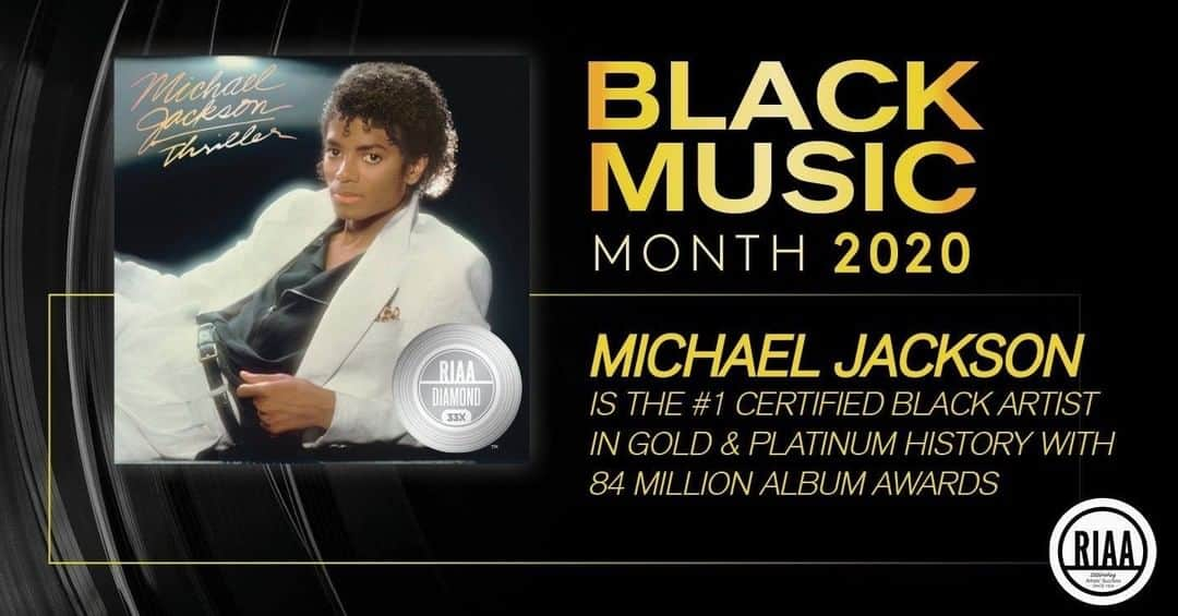 マイケル・ジャクソンさんのインスタグラム写真 - (マイケル・ジャクソンInstagram)「#ICYMI: Last month, the RIAA tweeted that Michael Jackson is the #1 certified black artist in history, with the most gold & platinum certified sales. Additionally, Michael holds the #1 RIAA certified album of all time by a solo artist. You know what that one is… #TheGreatest #EveryMonthisblackmusicmonth #TheKingofPop」7月18日 1時11分 - michaeljackson