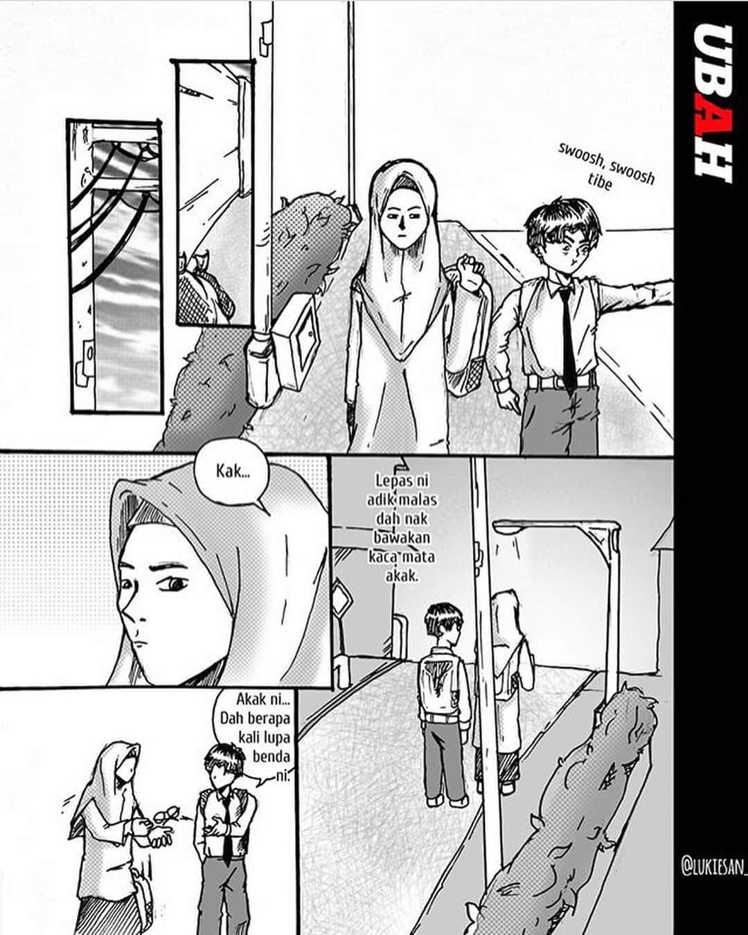Koleksi Komik Malaysiaさんのインスタグラム写真 - (Koleksi Komik MalaysiaInstagram)「#Repost @lukiesan_ with @get_repost ・・・ UBAH Episode 3 part 2 Genre - kehidupan sekolah, romance, pelik • Adakah Mat sebab di sebalik fenomena Ubah ini ? • Share this newborn comic✨ • #artmalaysia #art #artist #newbie #newborn #sketching #inking #sketchink #malaysiaart #sakuramicron #pelukis #pelukismalaysia #malaysiaart #yati #izat #switch #comicpages #comic #comicmalaysia #ubahbylukiesan」7月17日 20時22分 - tokkmungg_exclusive