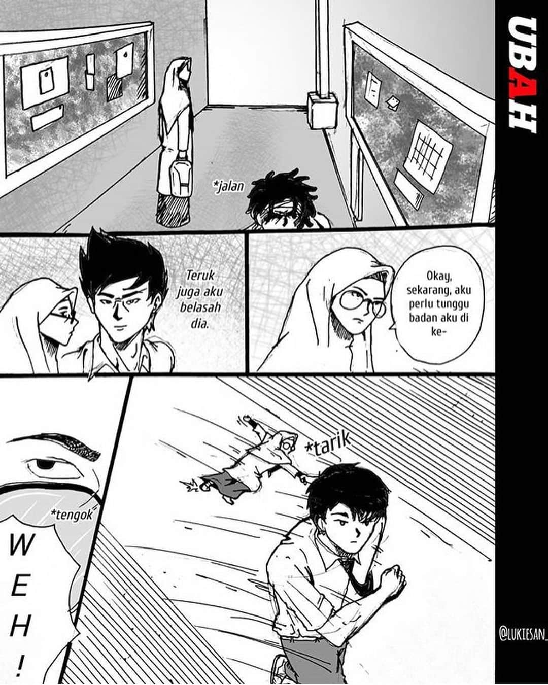 Koleksi Komik Malaysiaさんのインスタグラム写真 - (Koleksi Komik MalaysiaInstagram)「#Repost @lukiesan_ with @get_repost ・・・ UBAH Episode 3 part 2 Genre - kehidupan sekolah, romance, pelik • Adakah Mat sebab di sebalik fenomena Ubah ini ? • Share this newborn comic✨ • #artmalaysia #art #artist #newbie #newborn #sketching #inking #sketchink #malaysiaart #sakuramicron #pelukis #pelukismalaysia #malaysiaart #yati #izat #switch #comicpages #comic #comicmalaysia #ubahbylukiesan」7月17日 20時22分 - tokkmungg_exclusive