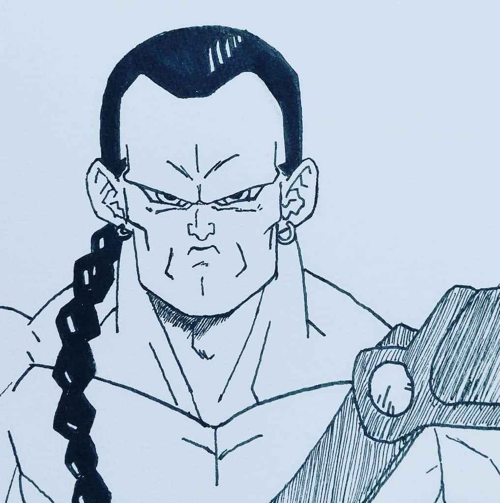 きしはやとのインスタグラム：「#人造人間14号 #ドラゴンボール  #イラスト  #1日1投稿  #db芸人 #dragonball  #レッドリボン軍 #復讐 #ソンゴクウ #android14 #songoku #極限バトル三大超サイヤ人 #きしはやと #キッシー」