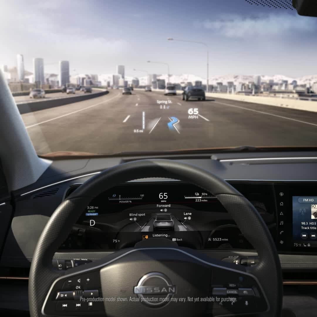 Nissan USA Official Instagram accountのインスタグラム：「Let ProPILOT Assist 2.0* help take the wheel. Introducing hands-free driver assistance. #NissanAriya #ElectricVehicle  ProPILOT Assist 2.0 cannot prevent collisions. It is the driver’s responsibility to be in control of the vehicle at all times. Always monitor traffic conditions. System operates only when lane markings are detected. Does not function in all weather, traffic and road conditions. System has limited control capability and the driver may need to steer, brake or accelerate at any time to maintain safety. See Owner’s Manual for safety information.」