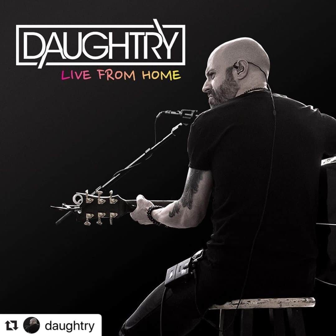 クリス・ドートリーのインスタグラム：「#Repost @daughtry with @make_repost ・・・ DAUGHTRY 👊 LIVE FROM HOME TOUR 👊  ⠀ 🎟️TICKETS ON SALE THIS MONDAY!! 🎟️ For dates and more info, hit link in bio. ⠀ ⠀ • • • ⠀ ⠀ Chris Daughtry is going on a virtual tour! Throughout August and September, Chris will host 19 performances, streamed live from Nashville and broadcasted to fans across the United States.⠀ ⠀ Each show provides localized support through a percentage of ticket sales / tips that go directly to the partnering venue - and features unique set lists, Q&A sessions, song requests and special surprises specific to the city being highlighted.⠀ ⠀ Fans have the option to join the live stream, bundle access with merchandise, or to do it all plus join Chris Daughtry for a 1-on-1 video meet and greet!⠀ ⠀ The 'Live From Home Tour' goes on sale Monday, July 20th at 12PM ET.⠀ ⠀ #daughtry #ontour #goodvibes #staystrong」