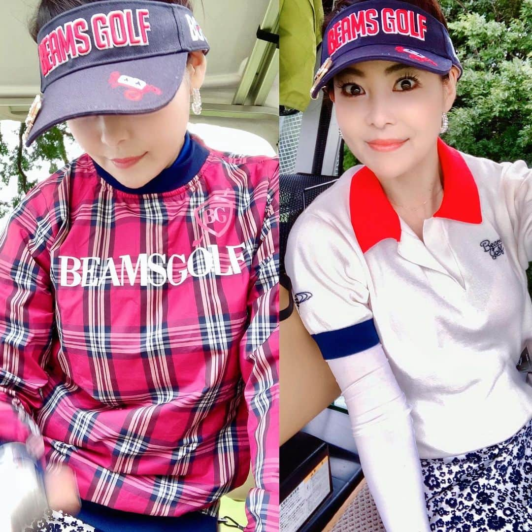 吉田玲奈さんのインスタグラム写真 - (吉田玲奈Instagram)「今日は気温が低くて19℃⛳️雨もパラつき☔️着たり脱いだりレインウェアやプルオーバーが大活躍しました✪⛳️☂️ 右は2020SS✪ 左の赤いブラックウォッチ柄プルオーバーは数年前のものです👚お気に入り❤️ #beamsgolf #ビームスゴルフ  #golf #golfstagram  #golfwear  #ゴルフウェア #ゴルフウエア #ゴルフウェアコーデ  #ゴルフコーデ #ブラックウォッチ #beamsgolfblogger  #梅雨ゴルフ #霧雨ゴルフ #reinagolf」7月18日 1時50分 - reina.yoshida.ciel.1218