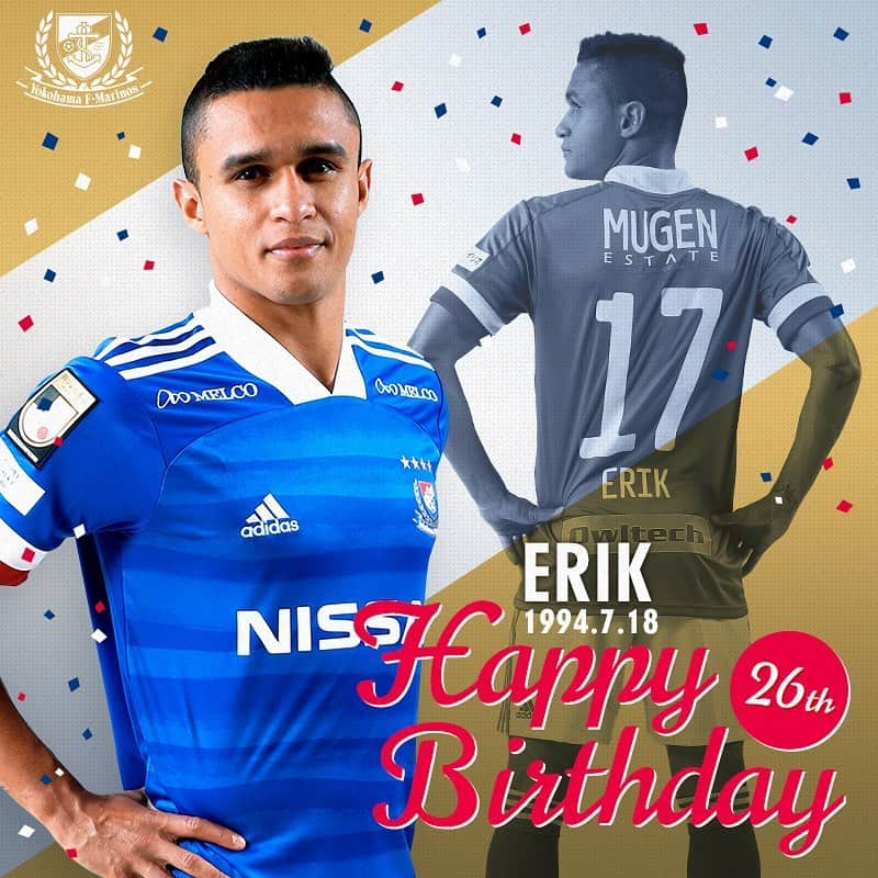 横浜F・マリノスさんのインスタグラム写真 - (横浜F・マリノスInstagram)「. Happy Birthday! @eriklima94 . #fmarinos #エリキ #Erik #誕生日おめでとう #happybirthday」7月18日 7時07分 - yokohamaf.marinos