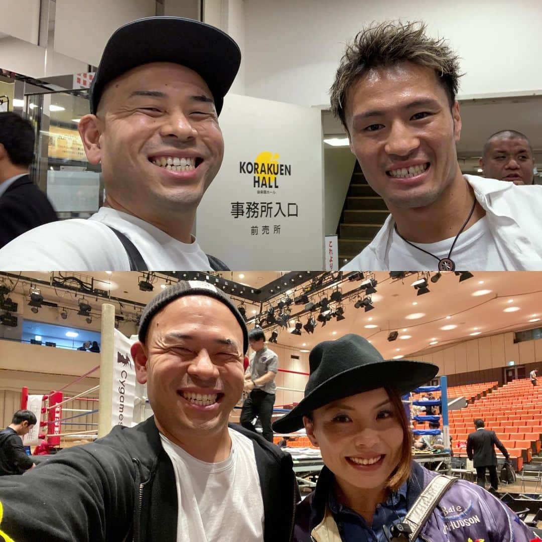 グッティーさんのインスタグラム写真 - (グッティーInstagram)「ㅤ  ㅤ 「明日！目の前で展開される、皆さまのアツい試合が楽しみすぎる！明日は声援ではなく、拍手でエールを送るぜ！」 ㅤ ㅤ #RISE_ExtremeFightGame #RISE140 #稲石竜弥 選手 #志朗 選手 #政所仁 選手 #ブラックパンサーベイノア 選手 #工藤政英 選手 #DJMEI さん #ナイスセルフィー #グッティー写真」7月18日 8時52分 - gutty_bigsmile31