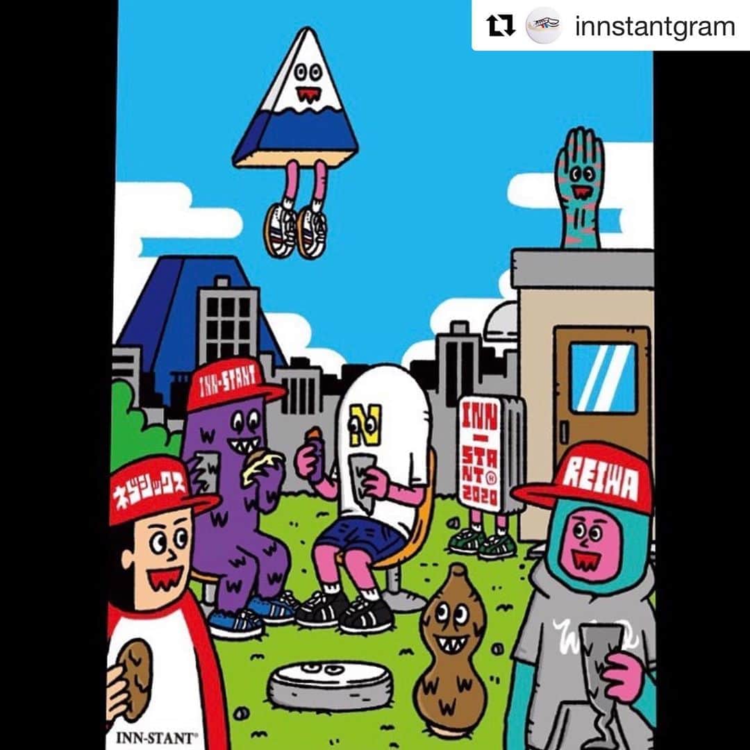 ネゴシックスのインスタグラム：「2本線のスニーカー履いてる #Repost @innstantgram with @get_repost ・・・ 新しいa3ポスター配布開始しました。 今回はNEGO6( @nego6 )さんのデザインです。 - - - #ネゴシックス #バキバキモンスター #innstant #freeposter #Photoshop #Illustrator #nego6」