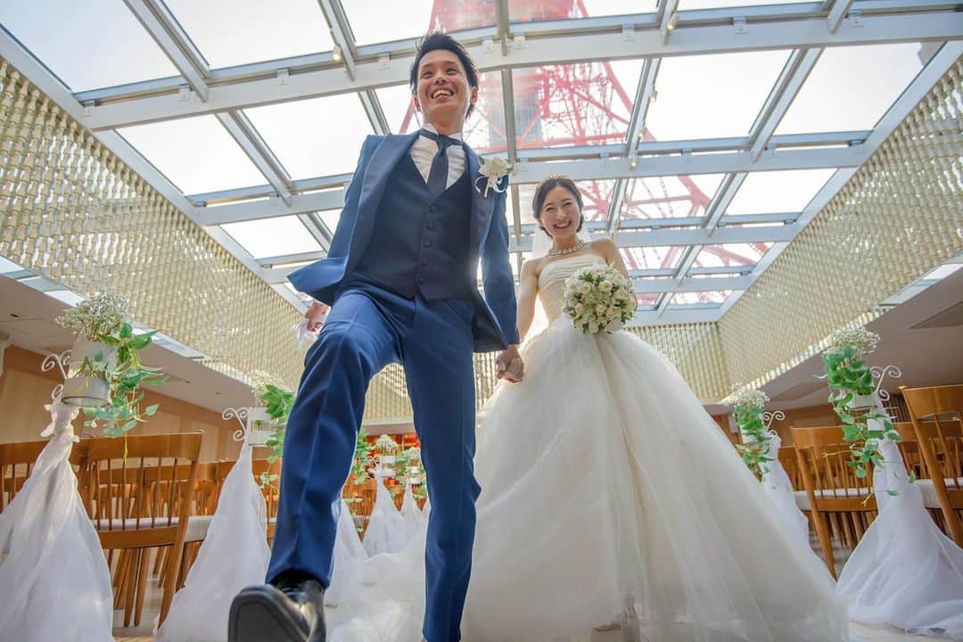 東京タワーの麓の結婚式のグルメインスタ