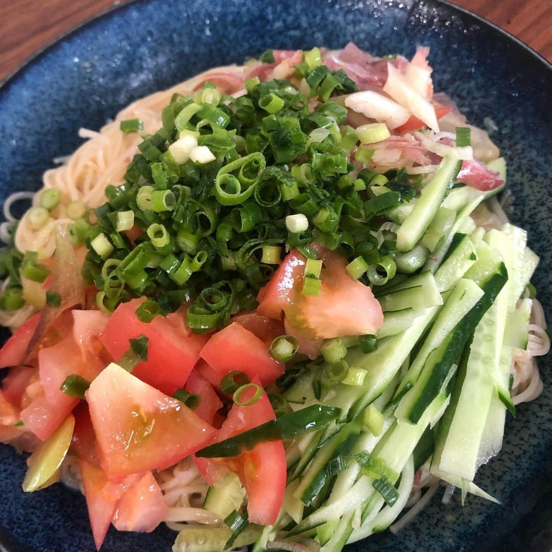 のインスタグラム：「そうめん！！うまっ！！！」