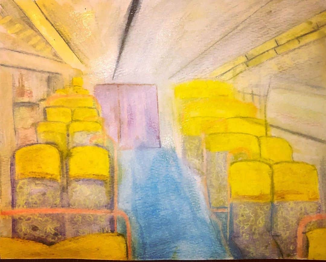リンジー・クラフトのインスタグラム：「“this ones called let’s talk about bus” #thisonescalled #watercolorpencils 🚌 inspired by the gorgeous photography of @jensler43」