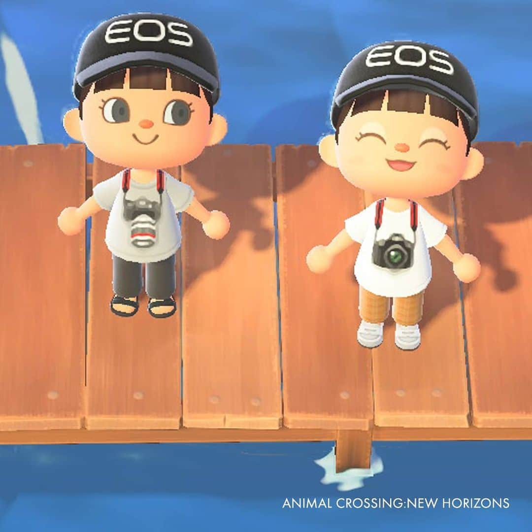 Canon Asiaのインスタグラム：「I can now flaunt the latest EOS R5... even in my virtual world of Animal Crossing: New Horizons ❤️🖤 . Get matchy-matchy with the Canon EOS R5 shirt and a complementary Canon EOS cap. Swipe 👉 to get your download code on the Nintendo Switch. . #animalcrossing #acnl #acnh #animalcrossingclothes #newhorizons #animalcrossingart #animalcrossingcodes #animalcrossingdesigns #animalcrossingcommunity #nintendoswitch #acnhdesigns #acnhideas #acnhinspo #crossingcreations」