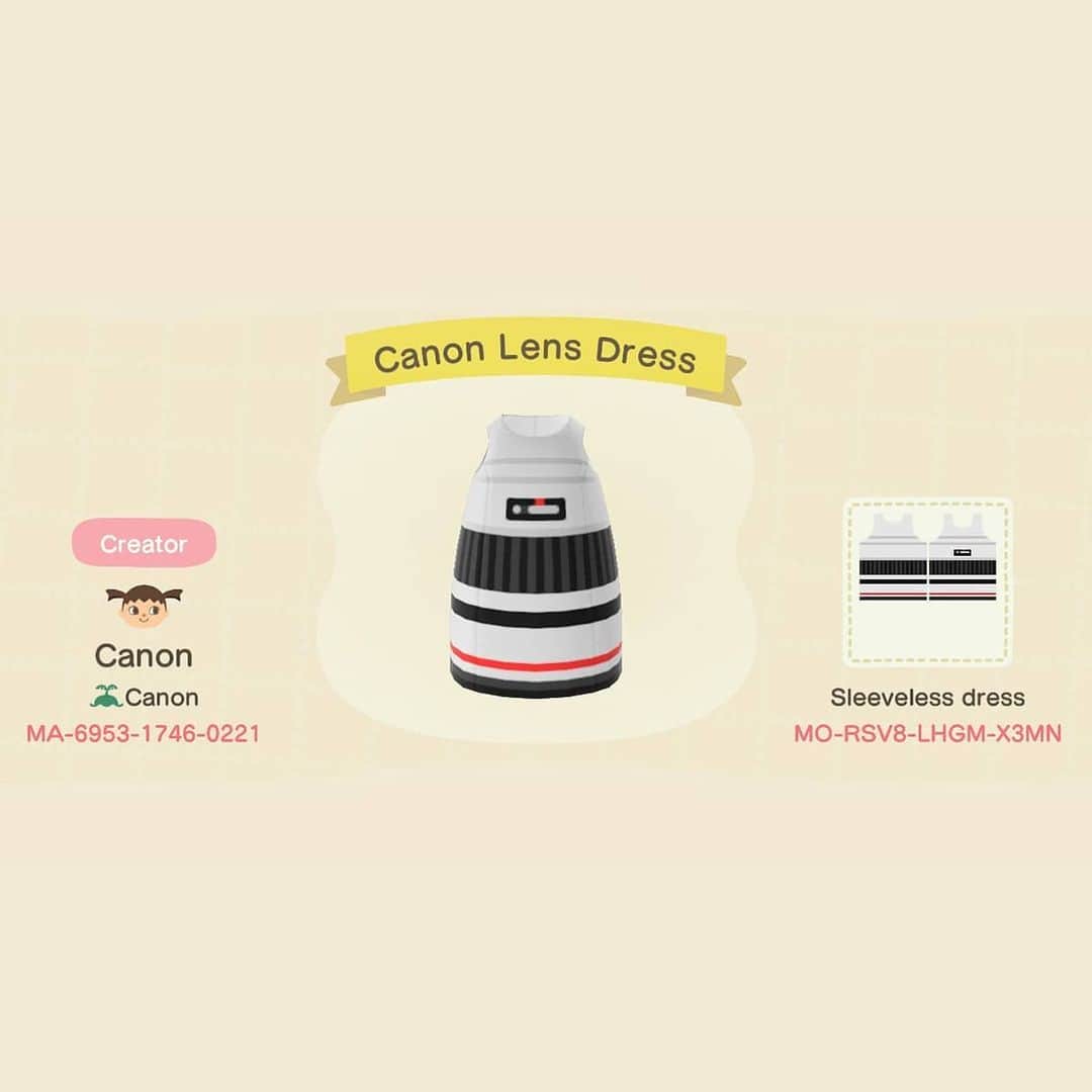 Canon Asiaさんのインスタグラム写真 - (Canon AsiaInstagram)「I can never leave the house without my Canon gears... even in my virtual world of Animal Crossing: New Horizons ❤️🖤 . Don a head-to-knee Canon Lens dress to embody your love for the Canon brand! Swipe 👉 to get your download code on the Nintendo Switch. . #animalcrossing #acnl #acnh #animalcrossingclothes #newhorizons #animalcrossingart #animalcrossingcodes #animalcrossingdesigns #animalcrossingcommunity #nintendoswitch #acnhdesigns #acnhideas #acnhinspo #crossingcreations」7月18日 15時01分 - canonasia