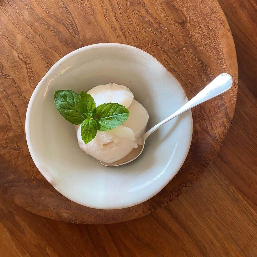 渡辺佳子さんのインスタグラム写真 - (渡辺佳子Instagram)「今日のおやつはフローズンヨーグルト。  冷凍庫で冷やした豆乳ヨーグルトとひえひえカップで作りました。 さっぱりしていて美味しいです☺️  #フローズンヨーグルト #ベランダで育てた #ミントも添えて #材料は豆乳ヨーグルトとミントだけ  #ふくれん #豆乳でつくったのむ豆乳ヨーグルト #くるくるひえひえカップ #乳製品アレルギー」7月18日 15時15分 - yoshicowatanabe