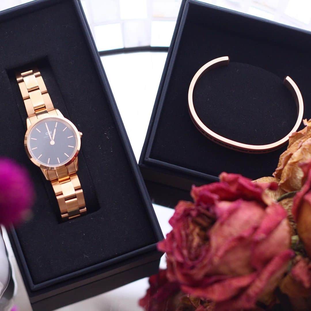 菊池かなこのインスタグラム：「🐈 . #danielwellington . . バングルもピンクなら華奢に見える🌹 腕時計はICONIC⌚️デザイン . . @danielwellington ✨✨サマーキャンペーン中✨✨ . . ✔︎ 15%オフクーポンコード  【canana】8/31まで有効 ✔︎ 腕時計とアクセサリーorストラップ購入で 20パーセントオフになります🤍 . . ୨୧┈┈┈┈┈┈┈┈┈┈┈┈┈┈┈┈┈୨୧ #ダニエルウェリントン#dwサマー#腕時計 #バングル#夏アクセ#腕時計倶楽部#腕時計コーデ #fashion#ファッション#ゴールドアクセ #腕時計好きな人と繋がりたい#腕時計くら部 #腕時計倶楽部#腕時計好き#夏アクセ#手元くら部」