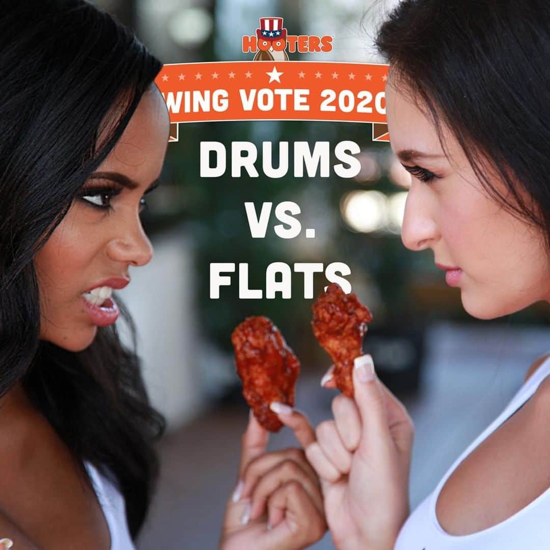 Hootersさんのインスタグラム写真 - (HootersInstagram)「The debate is getting 🔥! Don’t forget… come July 29th one wing will go for good. So, are you team drums? Or are you team flats? Do your civic duty and vote in the link in our bio! #WingVote2020  Come in for #NationalChickenWingDay on Wednesday July 29th and get 10 FREE boneless wings when you buy any 10. 🍗  *Dine-in only. Valid at participating locations only. Cannot be combined with other offers.」7月19日 4時01分 - hooters
