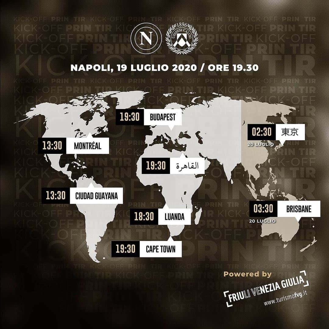 ウディネーゼ・カルチョさんのインスタグラム写真 - (ウディネーゼ・カルチョInstagram)「Tomorrow it's matchday ⚪⚫💪  Kick off at 7.30 pm @fvglive time   #NapoliUdinese #ForzaUdinese #AlèUdin」7月19日 5時01分 - udinesecalcio