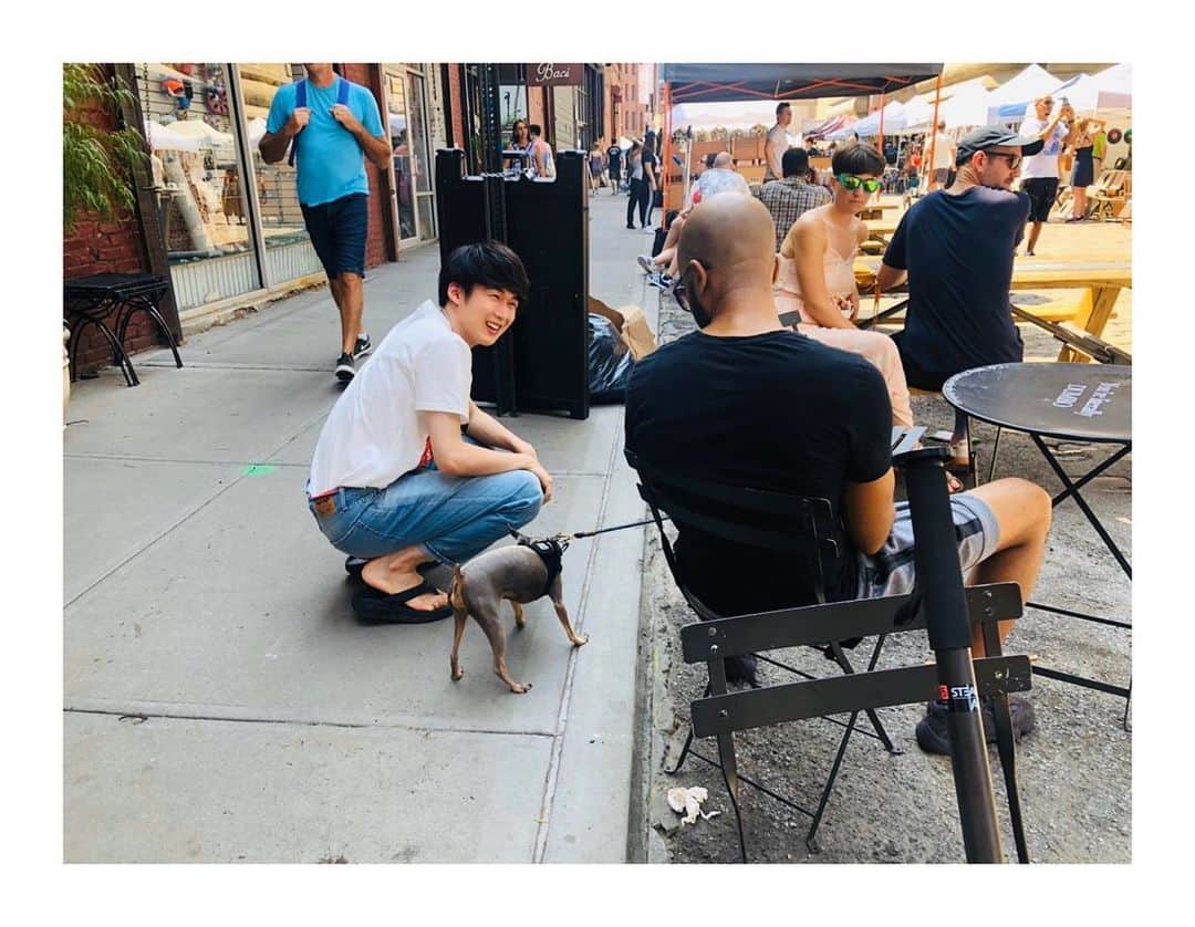 田村心さんのインスタグラム写真 - (田村心Instagram)「_﻿ NYで可愛かった犬🐕﻿ ﻿ 犬種ミニチュアピンシャーかな？﻿ ﻿ 田村家はチワワばっかりだけど﻿ ミニチュアピンシャーもかなり好きで﻿ ペットショップを見ていると﻿ 飼いたくなっちゃう。」7月18日 20時35分 - shin_tamura_official