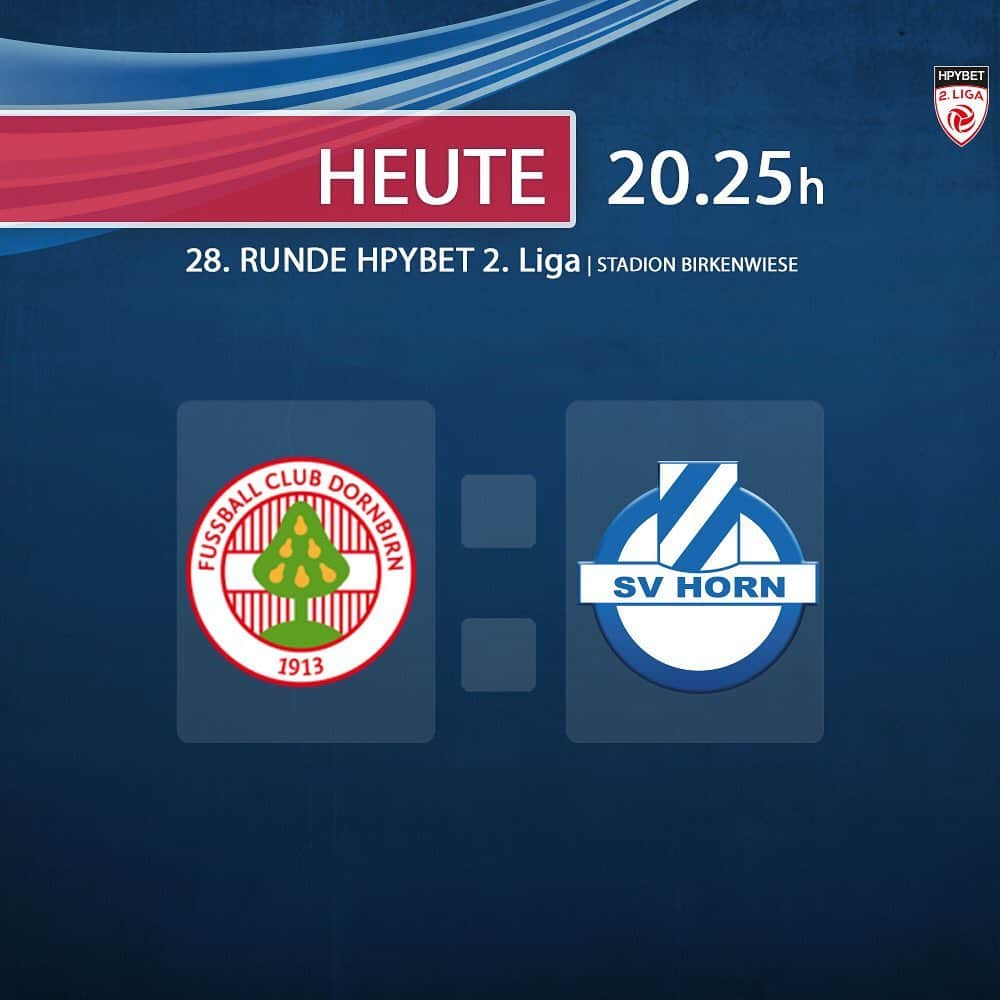 SVホルンさんのインスタグラム写真 - (SVホルンInstagram)「MATCHDAY! 🔵⚪️ Die 28. Runde der HPYBET 2. Liga spielen wir auswärts gegen den @fcdornbirn1913. Das Samstagspartie startet um 20:25. Den Link zur Übertragung findet ihr auf unserer Facebook Seite. #bepartofit #svhorn #ligazwa」7月18日 21時30分 - svhorn1922