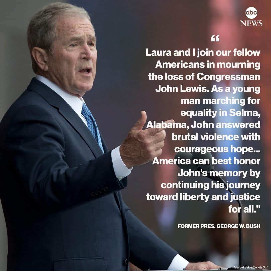 ABC Newsさんのインスタグラム写真 - (ABC NewsInstagram)「NEW: Former Pres. George W. Bush on the death of Rep. John Lewis: "America can best honor John's memory by continuing his journey toward liberty and justice for all.” #johnlewis #congress #bush #georgewbush #inmemoriam」7月18日 23時05分 - abcnews