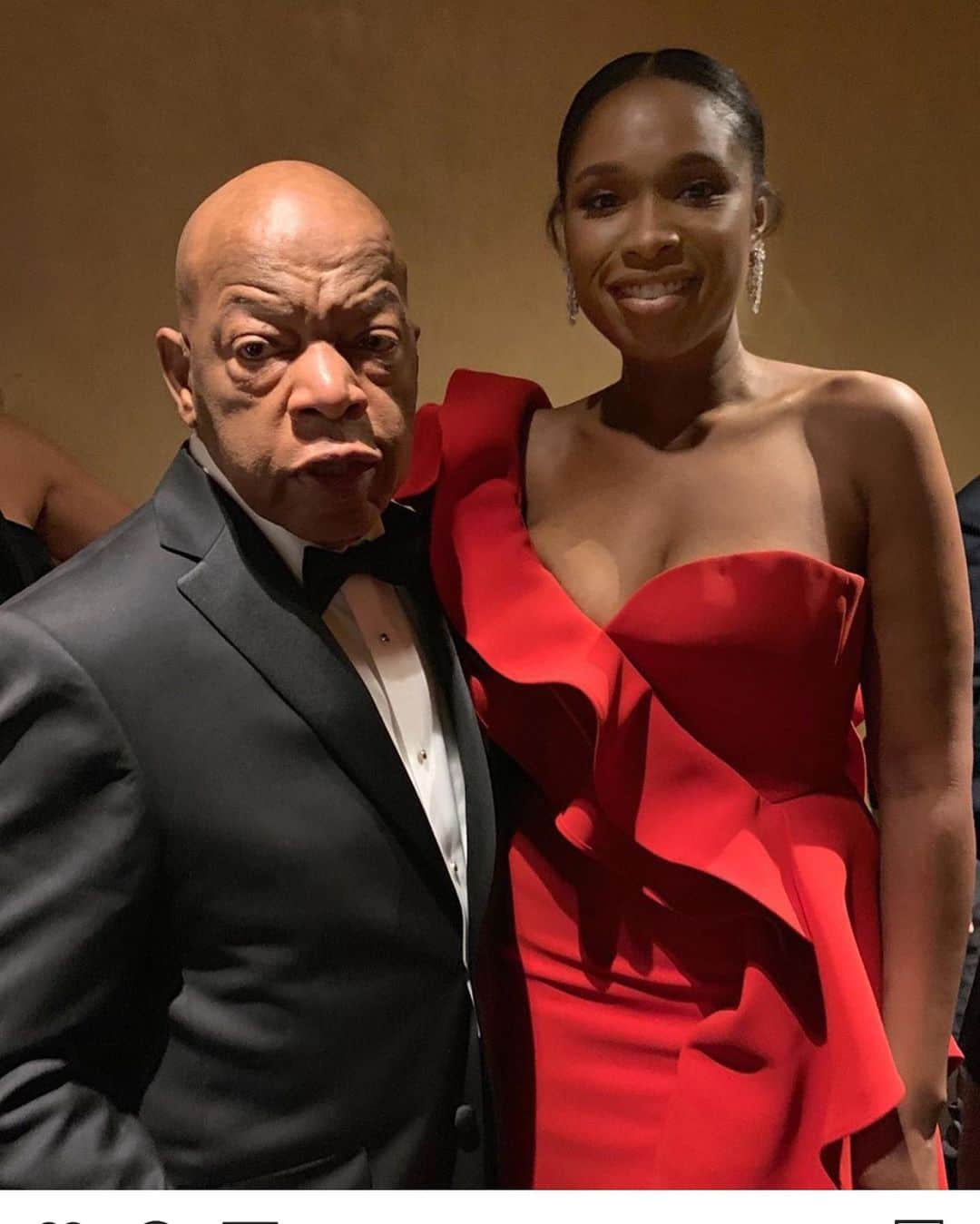 ジェニファー・ハドソンのインスタグラム：「“Servant well done “ I can hear God saying that to you now ! Rest In Peace congressman civil rights icon ,  John Lewis ! We thank u and will always remember you and celebrate you for your work .」