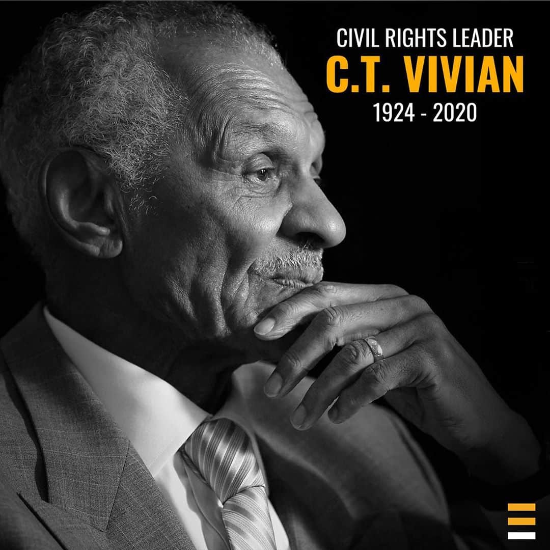 ディー・ゴードンのインスタグラム：「Yesterday, our country lost two icons of the civil rights movement - John Lewis and C.T. Vivian.   Because of these men, the idea of a fair and inclusive America came closer into focus. Our journey to equality is a result of their leadership and guidance. We will continue this important work in their honor. ✊🏾🖤 @ThePlayersAlliance」