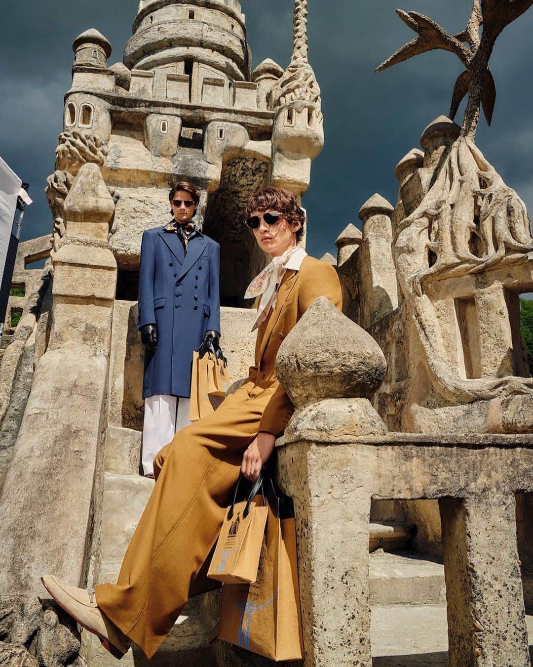 ランバンのインスタグラム：「#LanvinSS21, a dream as a reality - a fantasy of fashion. A subconscious desire for escape, adventure - joie de vivre, recaptured again. #LePalaisIdeal  #Lanvin」