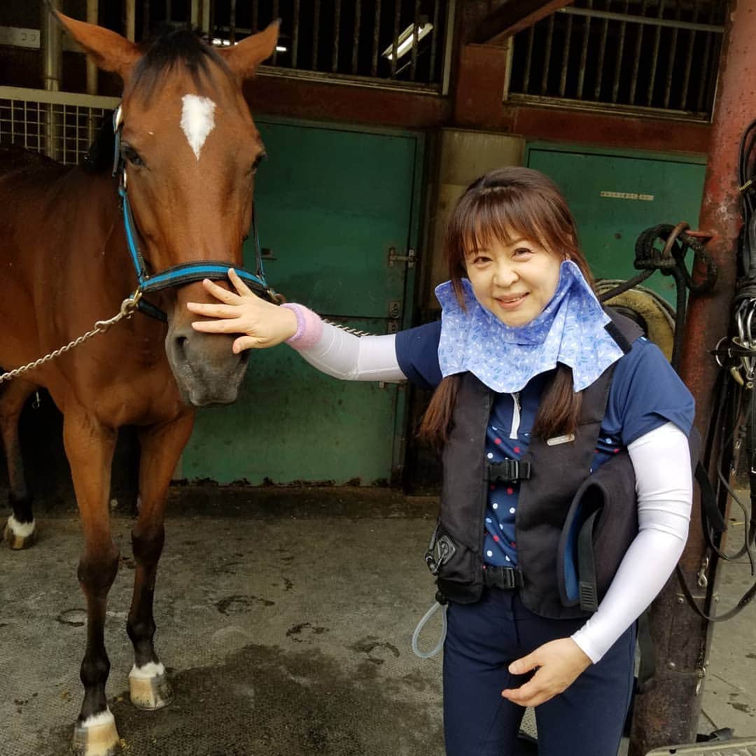 宇月田麻裕さんのインスタグラム写真 - (宇月田麻裕Instagram)「7/16の相棒はクリアキー。 フジテレビの番組　乗馬Ｌaboで、二階堂ふみさんか乗られています！ ランチは久しぶりのライフサンさん。」7月19日 0時51分 - mahiro_utsukita