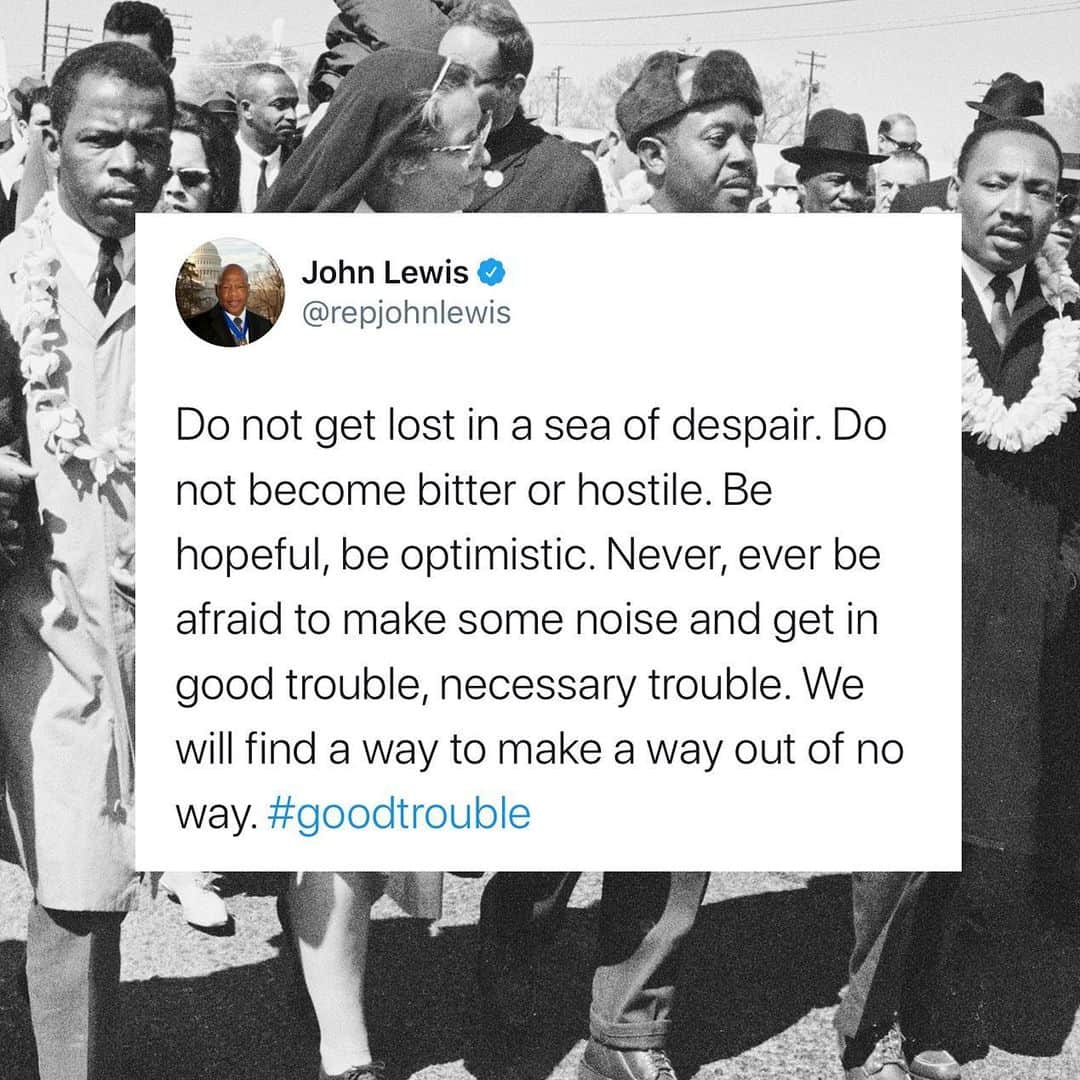 Teen Vogueさんのインスタグラム写真 - (Teen VogueInstagram)「"If not us, then who? If not now, then when?" Rep. John Lewis, civil rights icon and longtime U.S. congressman, has passed away at the age of 80. In 2017, the lifelong advocate for #goodtrouble shared advice for young activists with Teen Vogue: "Let your conscience be your guide... Be brave, be courageous, be bold, and use what you have." ❤️ Read more at the link in bio.」7月19日 1時11分 - teenvogue