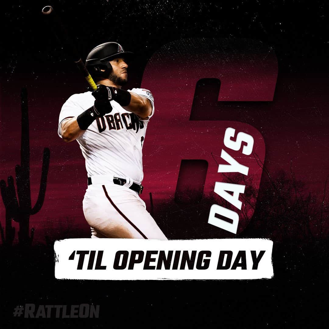 アリゾナ・ダイヤモンドバックスさんのインスタグラム写真 - (アリゾナ・ダイヤモンドバックスInstagram)「There are @davidperalta.6 days until #OpeningDay! #RattleOn」7月19日 1時12分 - dbacks