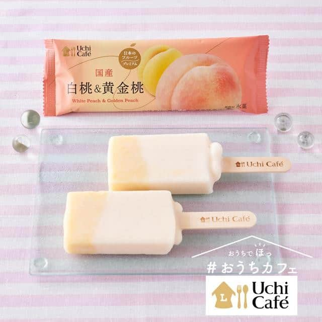 ローソン さんのインスタグラム写真 - (ローソン Instagram)「「日本のフルーツプレミアム 白桃＆黄金桃」が発売中♪先端は黄金桃＆白桃果肉ソース、後半は白桃シャーベットが楽しめます(^^) #ローソン #おうち時間を楽しく #おうちカフェ #ウチカフェ #LAWSON #Uchicafe #ローソンスイーツ #アイス #アイスバー #コンビニアイス #アイス部 #アイス好き #アイスタグラム #アイスマニア #桃 #桃スイーツ #ピーチ #コンビニスイーツ #今日のおやつ #おやつの時間 #おやつタイム #japanesefood #instagood #foodstagram #foodpics」7月19日 14時23分 - akiko_lawson