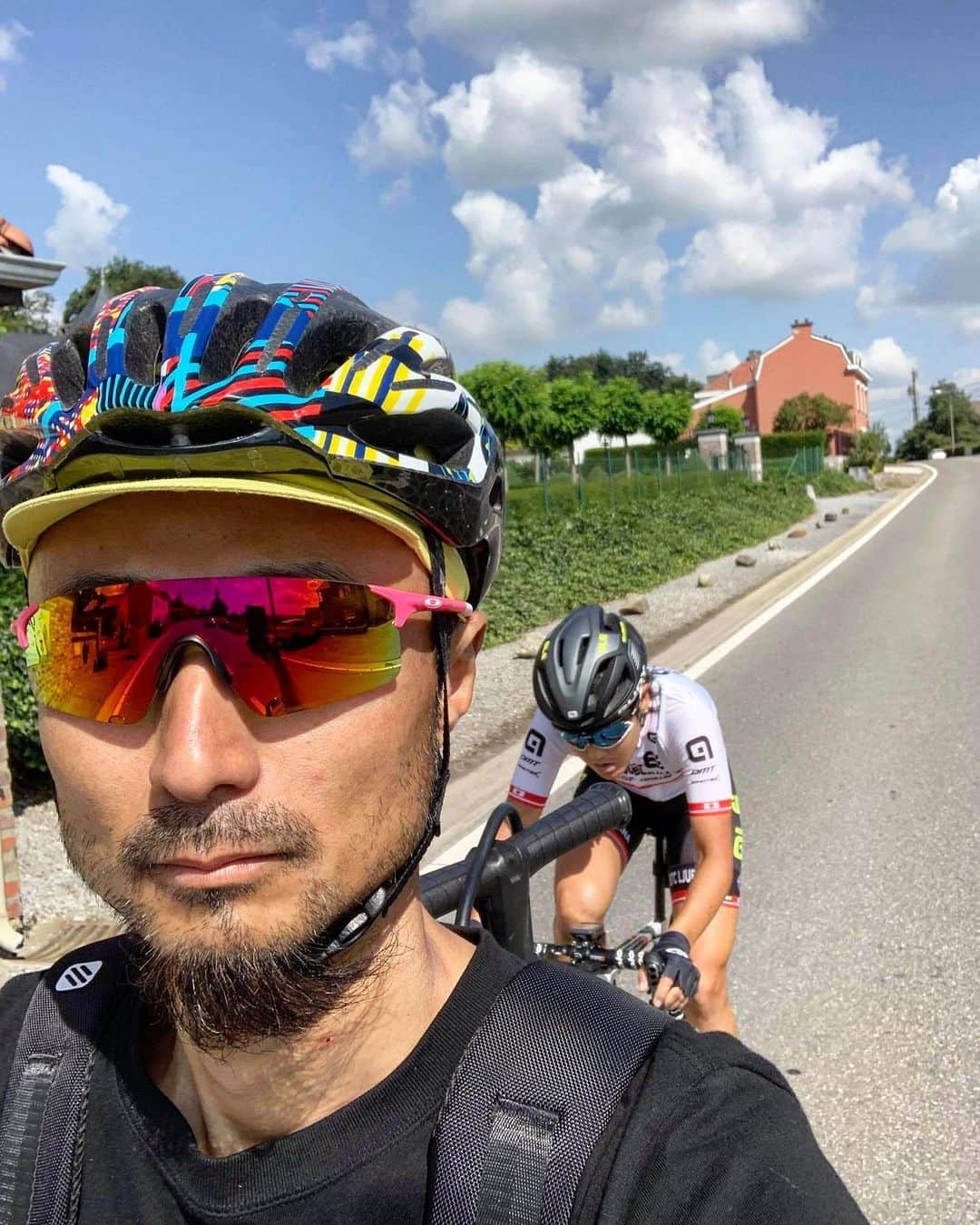 與那嶺恵理さんのインスタグラム写真 - (與那嶺恵理Instagram)「How was your Saturday ride 😎??  This is all about my day on the saddle 🤪 . . @kyosuke.takei try to look serious 🤨 but.... Obviously, He enjoyed to make me suffer by driving the Moto 🛵💨🚴🏻‍♀️ . . Gonna be fancy ride on Sunday 😎  . . #今日のエリさん　#alebtcljubljana #IAmAle #Alecycling #rudyproject #cipollini #readyforrace」7月19日 5時30分 - eriyonamine