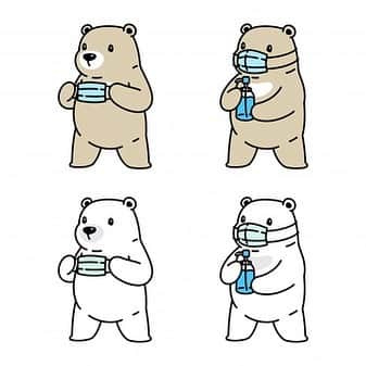 Polar Bearsのインスタグラム：「Sanitize 🧼 and mask on 😷 #covid19 #2020 #mask」